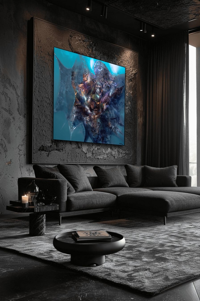 Swallow Angel 140 x 140 cm XXL painting 