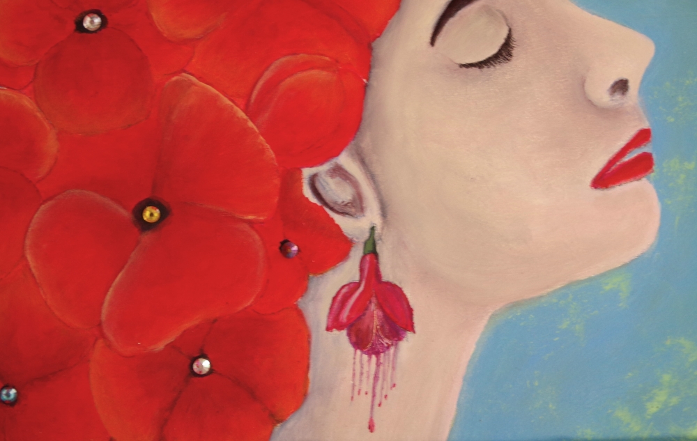 The Girl With The Fuchsia Earring