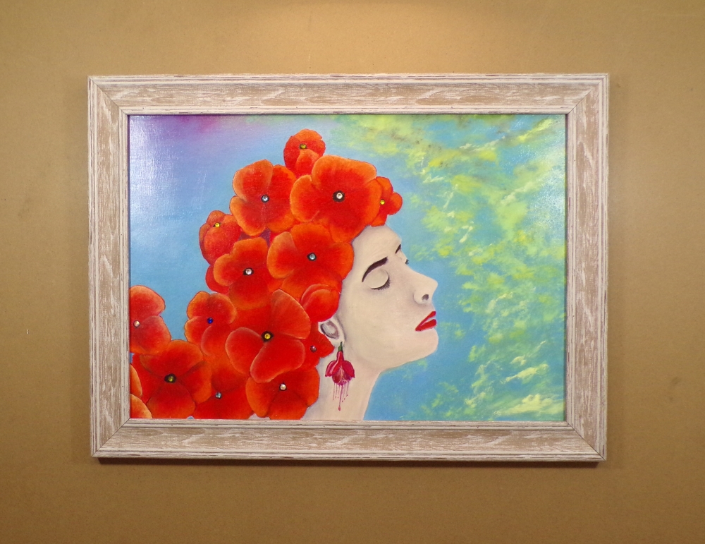 The Girl With The Fuchsia Earring
