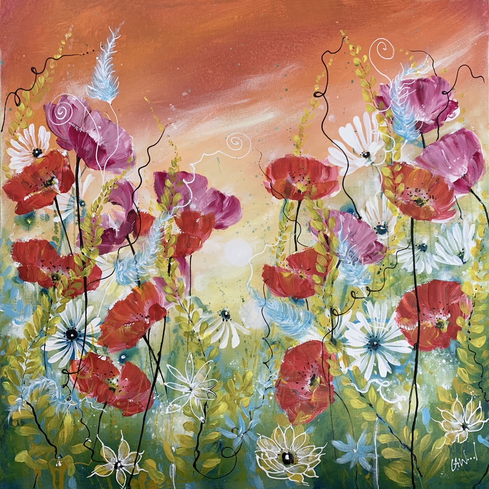 Poppies Floral Meadow Flowers 1