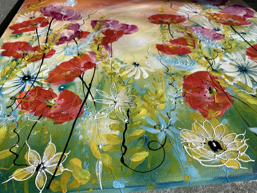 Poppies Floral Meadow Flowers 1