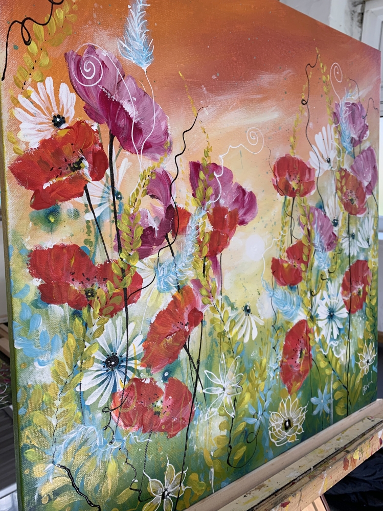 Poppies Floral Meadow Flowers 1
