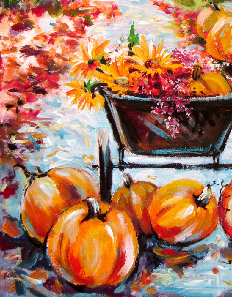 Pumpkins and flowers 2