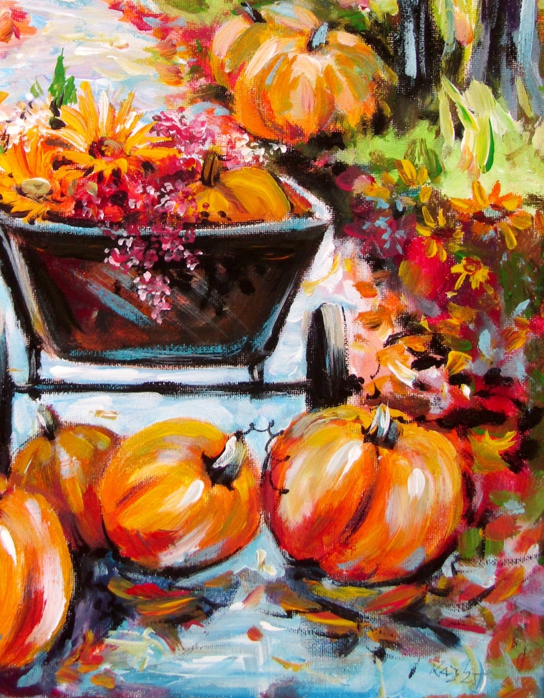 Pumpkins and flowers 2