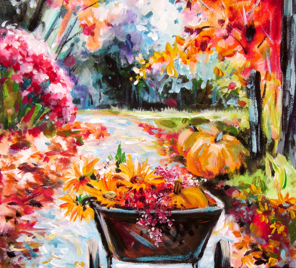 Pumpkins and flowers 2