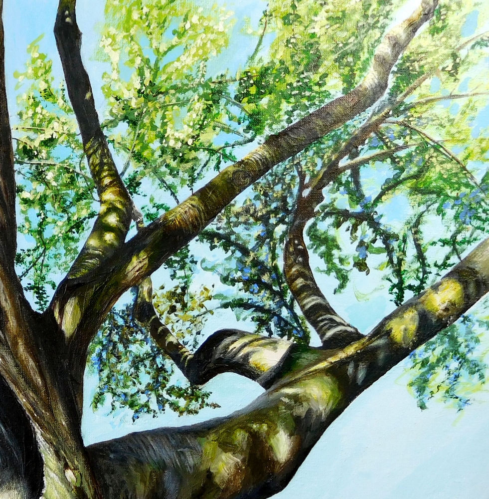 Cri de Coeur, Cry From the Heart, realistic painting of a tree
