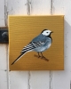 Garden Birds on Gold- Wagtail