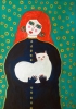 Woman with cat