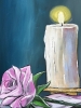 Candle And Rose