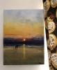 Sunset beach stroll with the dog