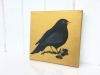 Garden Birds on Gold- Black Bird