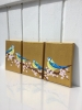 Garden Birds on Gold: Blue Tit Triptych