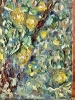 Citrus Garden – Lemon Tree Textured Oil Painting, Original Impasto Art on Stretched Canvas, 40x50 cm Handmade Artwork