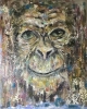 Spirit of the Primate – Original Textured monkey Oil Painting