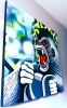 Abstract painting of gorilla - Titled ‘Biting Point’