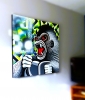 Abstract painting of gorilla - Titled ‘Biting Point’
