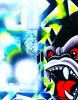Abstract painting of gorilla - Titled ‘Biting Point’