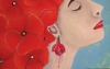 The Girl With The Fuchsia Earring