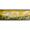 Yellow Orange Landscape with Daisies