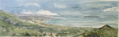 The Bay of Cannes from the Esterel Hills