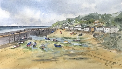 Low Tide in Mousehole Harbour