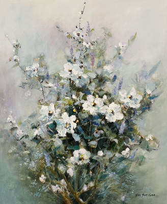 White Roses at Dawn
