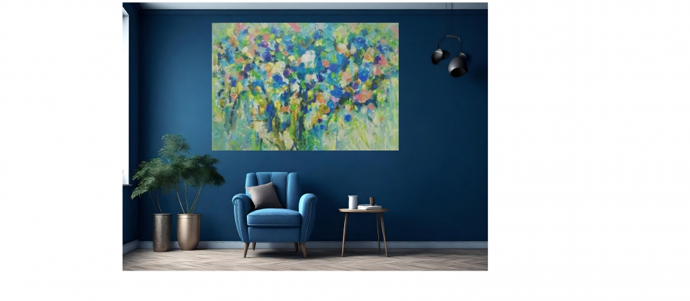 Sound of blue 180cm x 135cm x 3.8cm