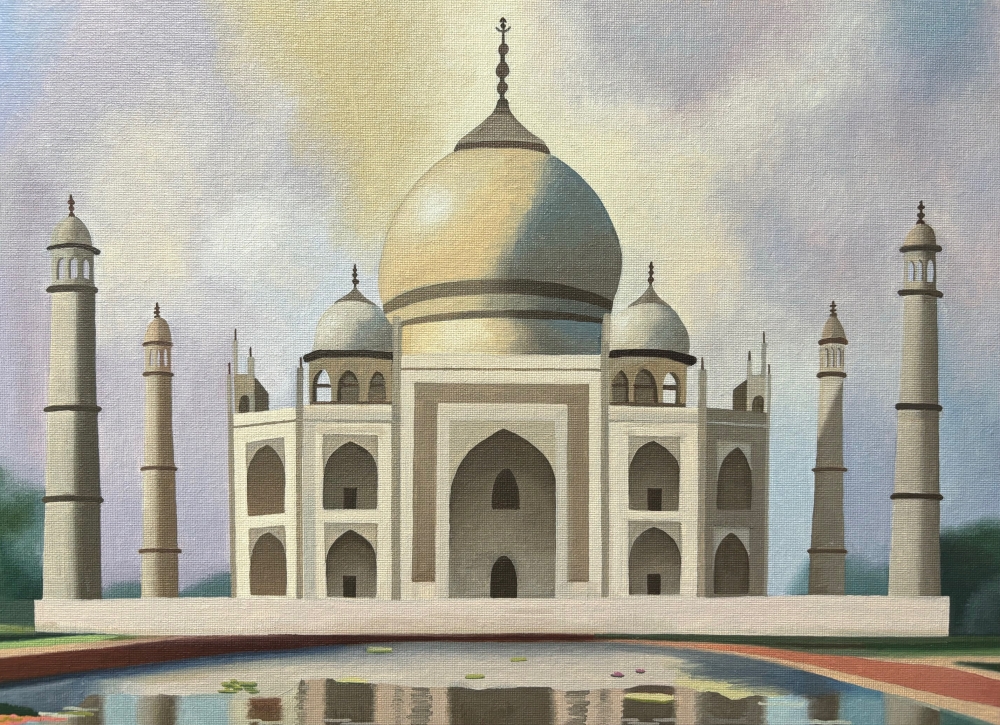 Taj Mahal With Lotus