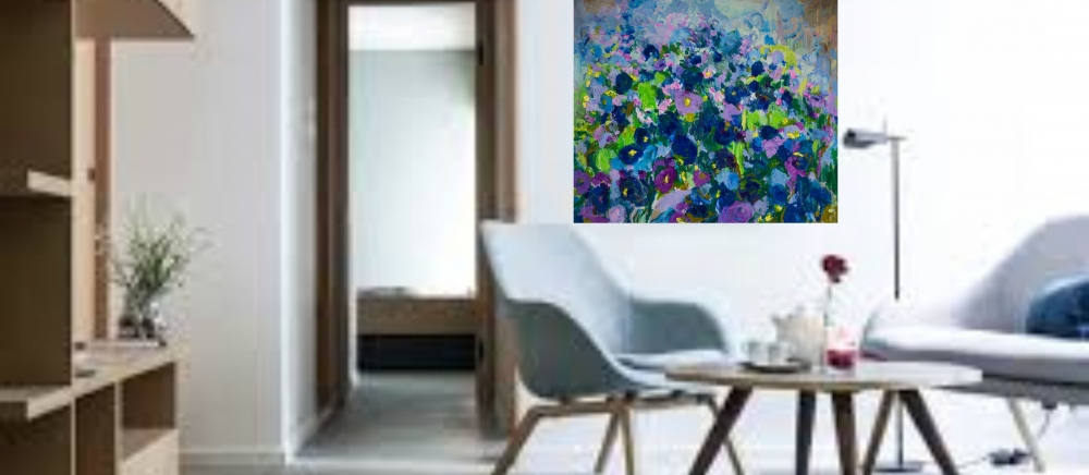 Blue Bouquet  140cm x 140cm x 3.8cm