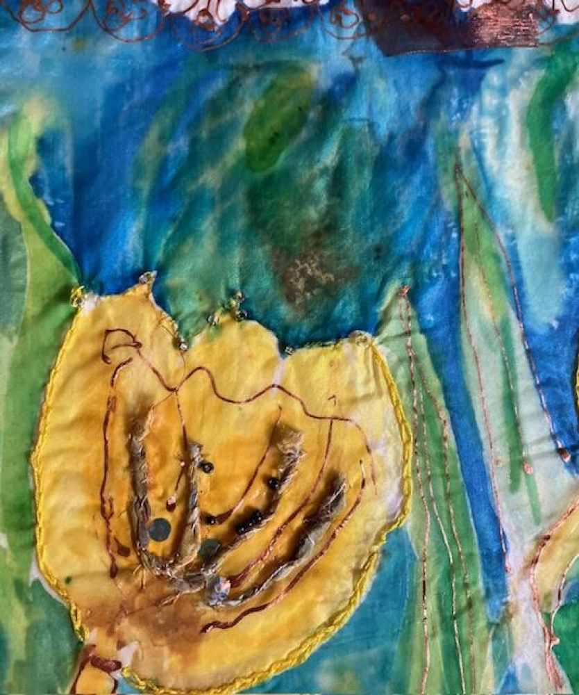 'Yellow Flowers on Silk'