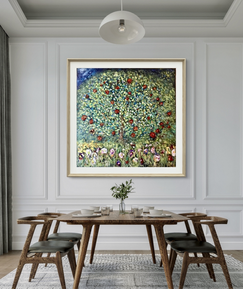 Apple tree original oil painting 