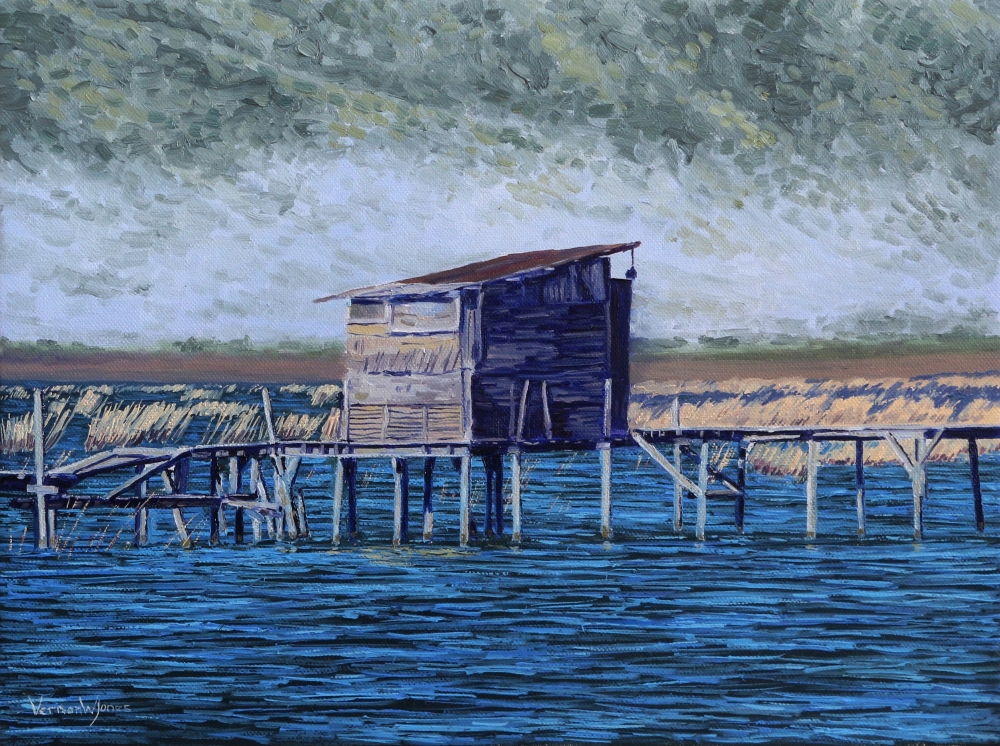 \"Fisherman hut, Lake Dojran\"