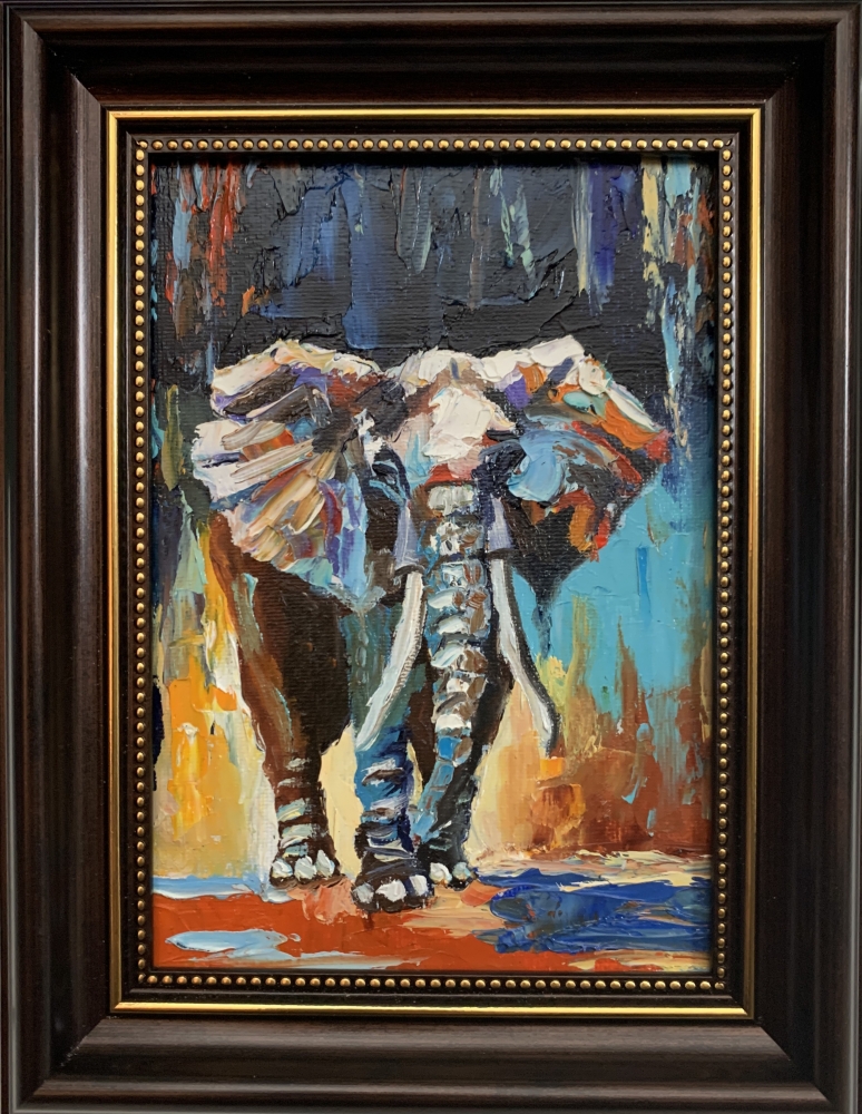 Elephant. xs. framed