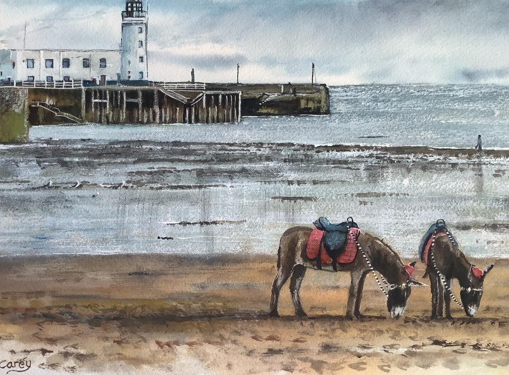 Scarborough - donkeys on the beach