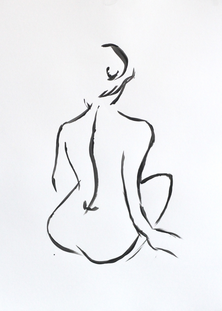 Seated female nude