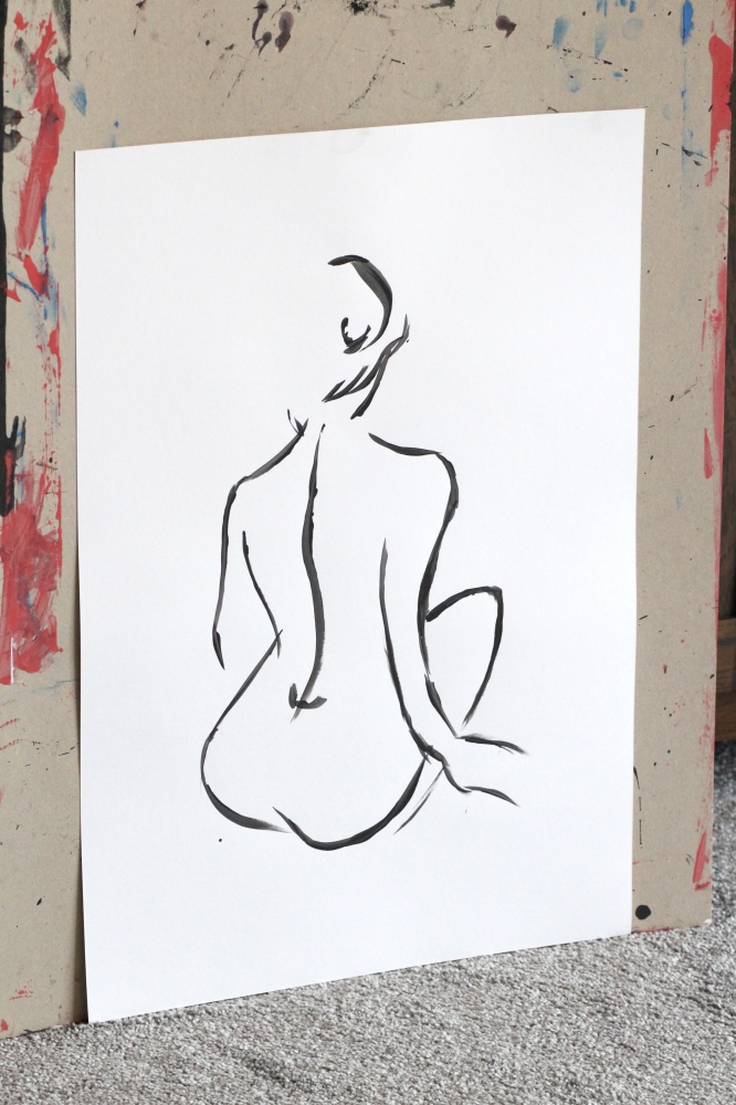 Seated female nude