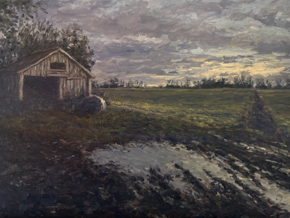 Barn at dusk near Debden