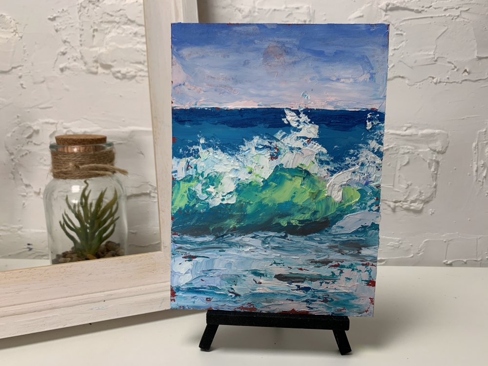 Seascape. Ocean. Breaking Waves.