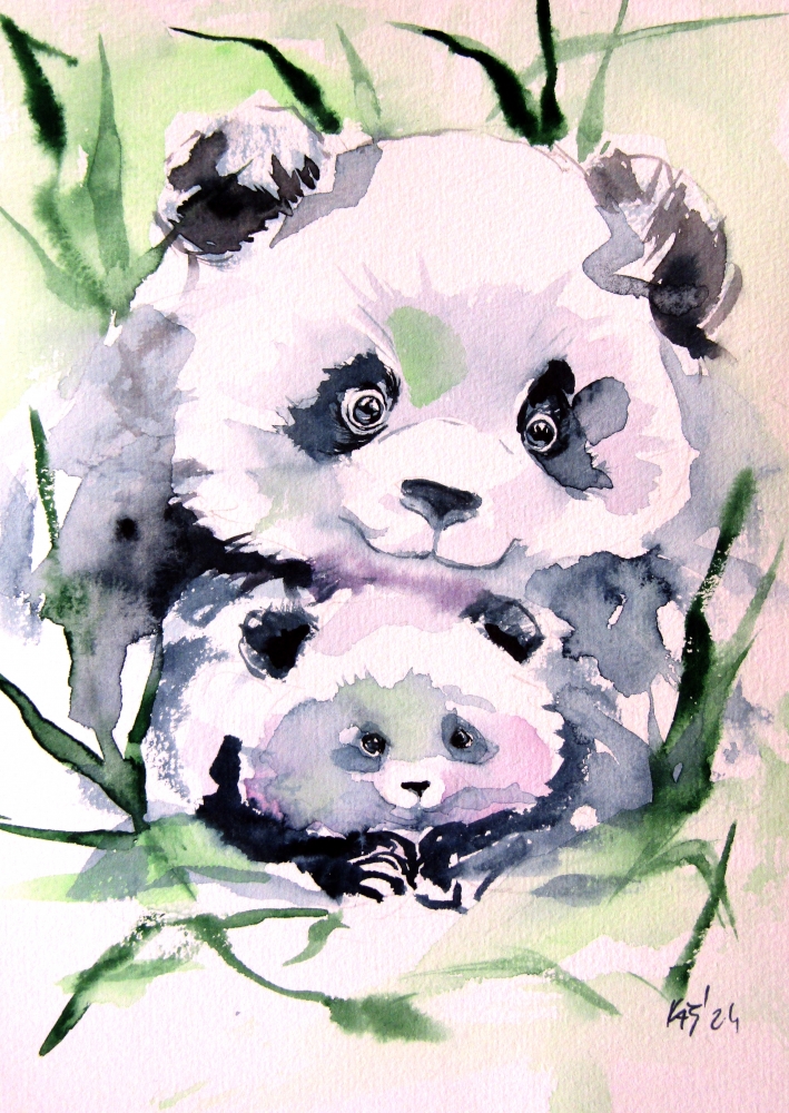 Panda with baby