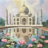 Taj Mahal With Lotus