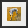  Greyhound on ochre framed