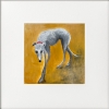  Greyhound on ochre framed