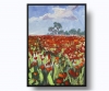 Poppy field. Landscape.