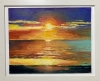 Abstract sunset seascape.