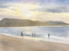 A Family by the Sunset Beach