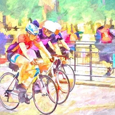 Sunday Afternoon Bicycle Ride - art print