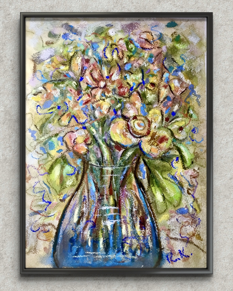 “Symphony of Blossoms” – Original Mixed Media Floral Painting