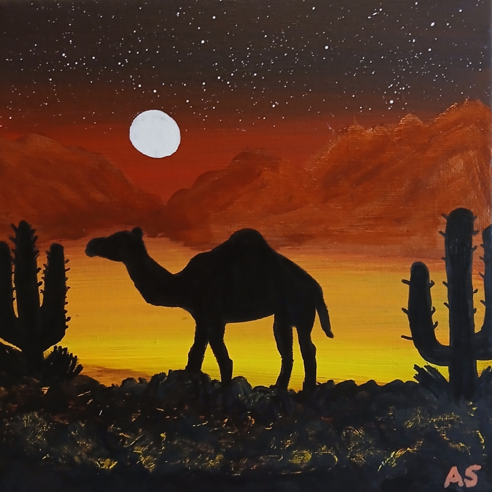 Camel in the desert