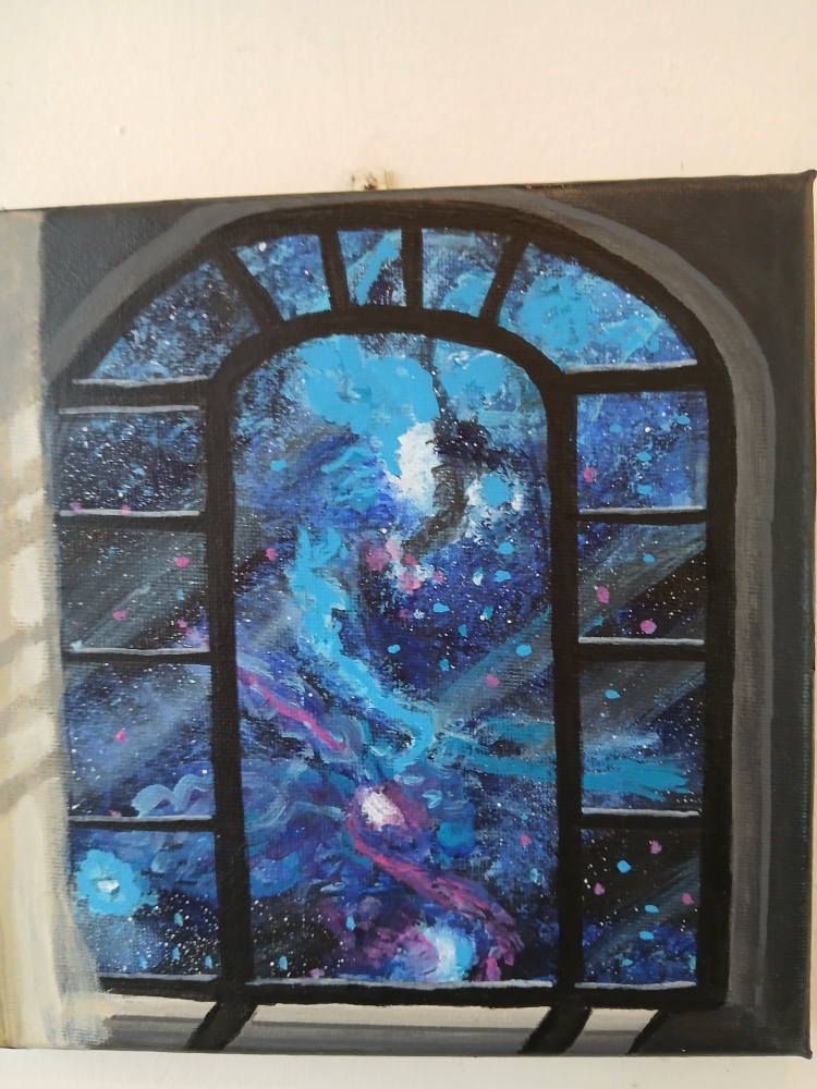 Galaxy through the Window