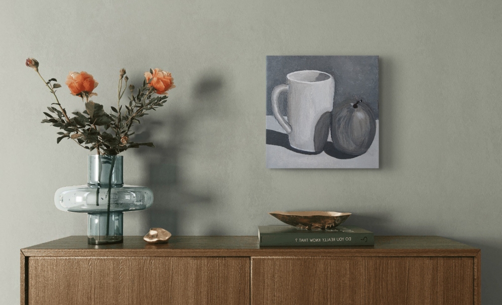 Mug and apple